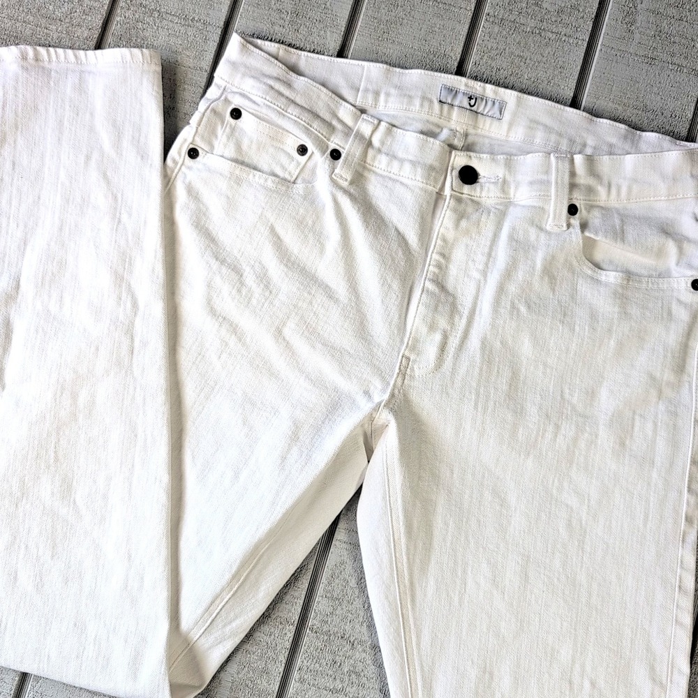 Jil Sander Uniqlo Selvedge Jeans Womens 33 White Cotton‎ Spandex RN139864